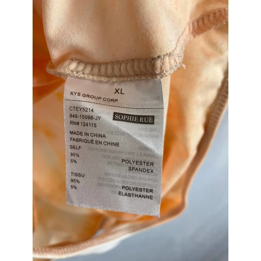 NWT Sophie Rue Tie Dye Orange Bodysuit - Picture 3 of 4